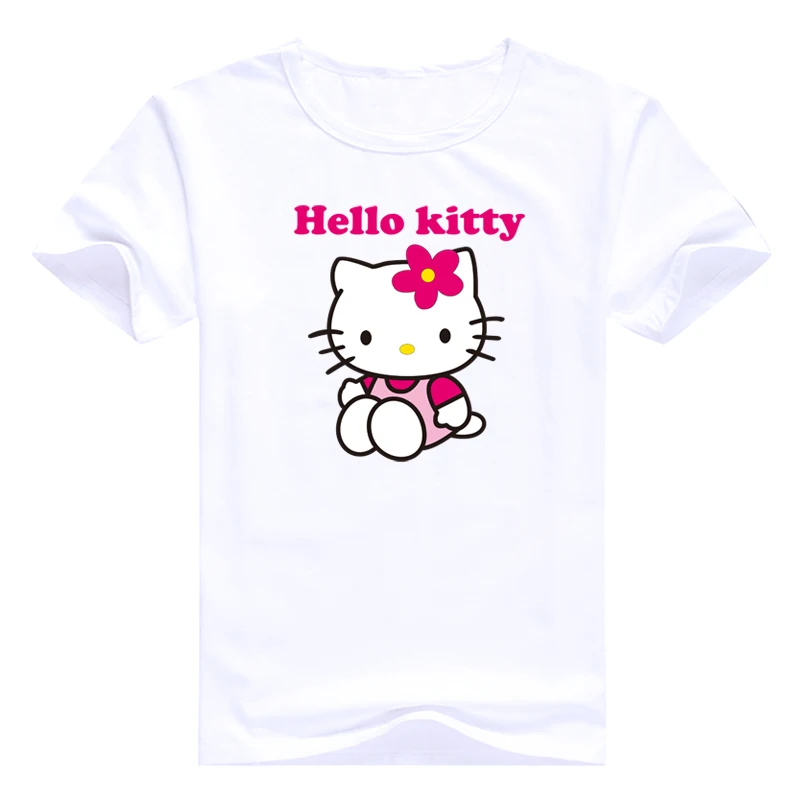 2016 милые дизайнерские топы футболки рисунок Hello Kitty Женская Футболка harajuku kawaii