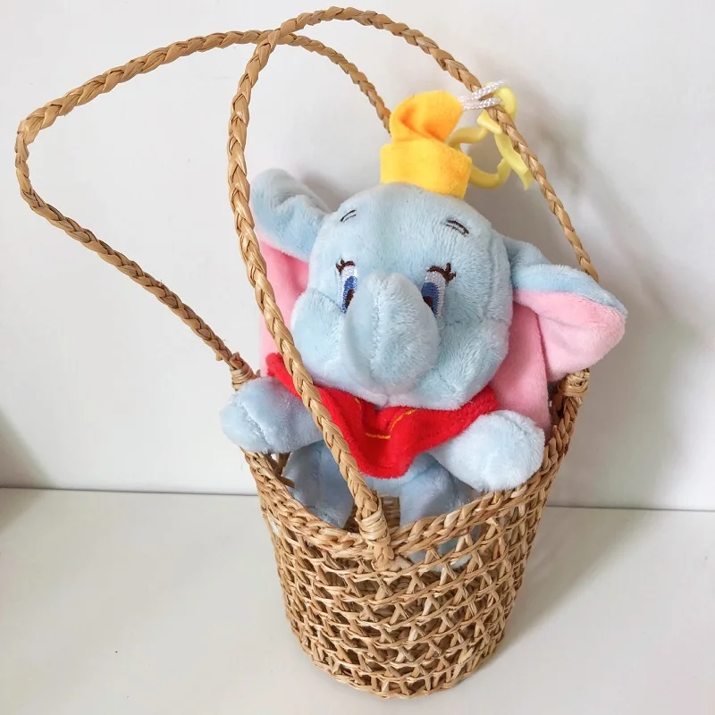 12 см Подвеска Dumbo Peluche, Мультяшные мягкие животные, игрушечные Слоны, плюшевые игрушки для детей, детская сумка для девочек, брелок для ключей