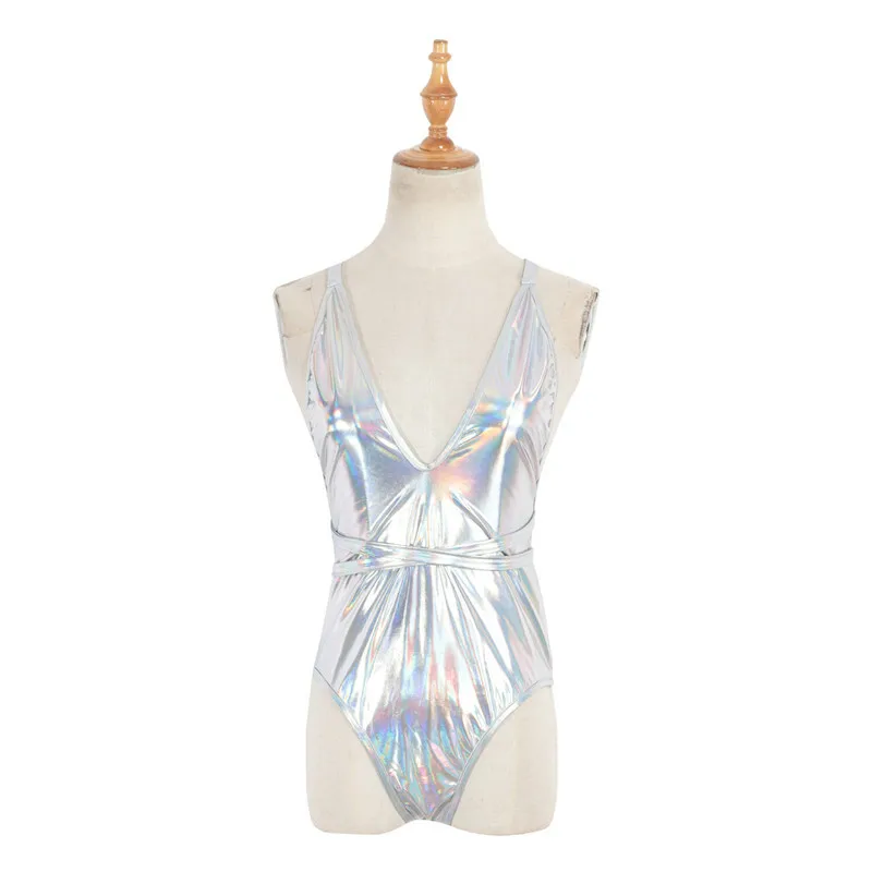 Lychee/Боди для девочек с голографическим лазером без рукавов обтягивающие женские