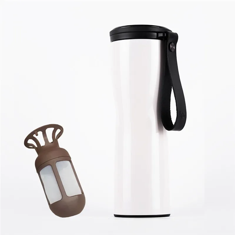 White(black lid) Xiaomi термосы Moka умная Вакуумная бутылка кофе термос сенсорный температурный дисплей Нержавеющая сталь кофе изоляционная чашка - Цвет: White(black lid)