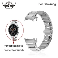 stainless steel watch band for samsung gear s3 classicfrontier 22mm butterfly buckle with curved end link bracelet wrist black