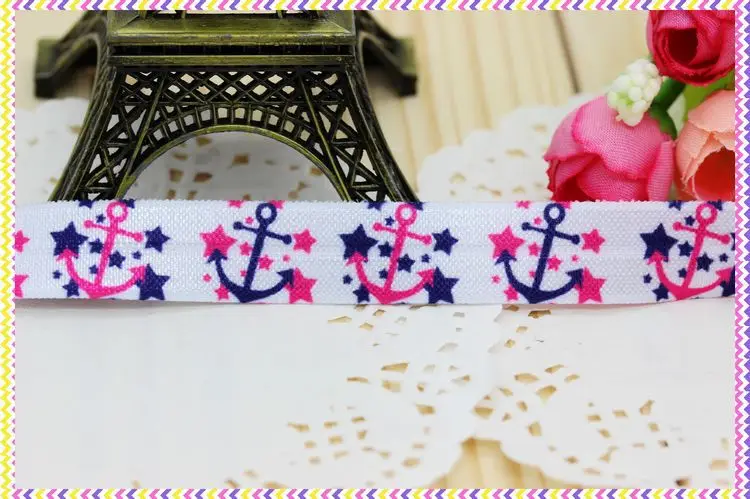 5/8 ''Бесплатная доставка складная эластичная повязка на голову с принтом