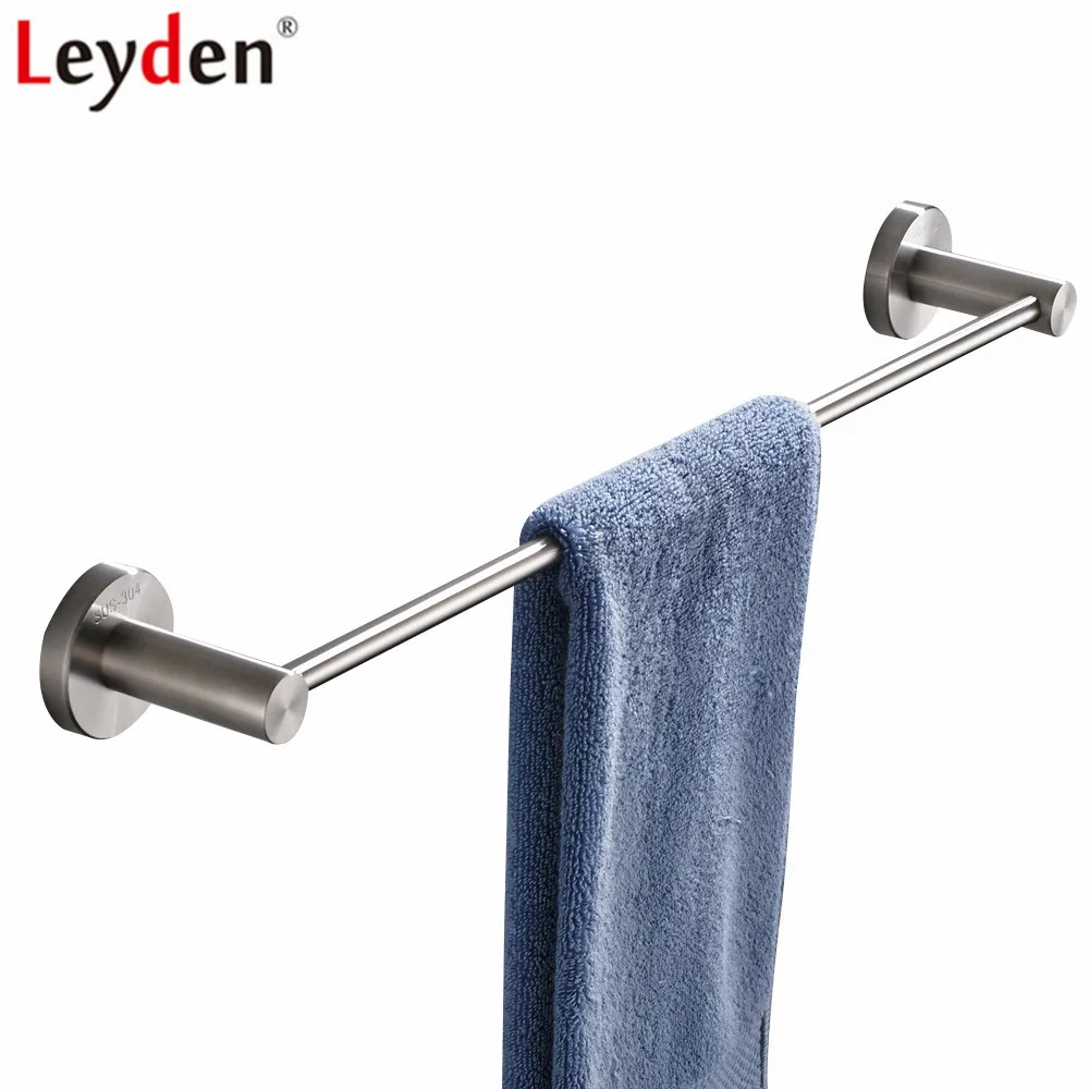 

Leyden 304 Stainless Steel Wall Mounted Brushed Bathroom Single Towel Bar Towel Holder Antirust Towel Rail Bathroom Accessories