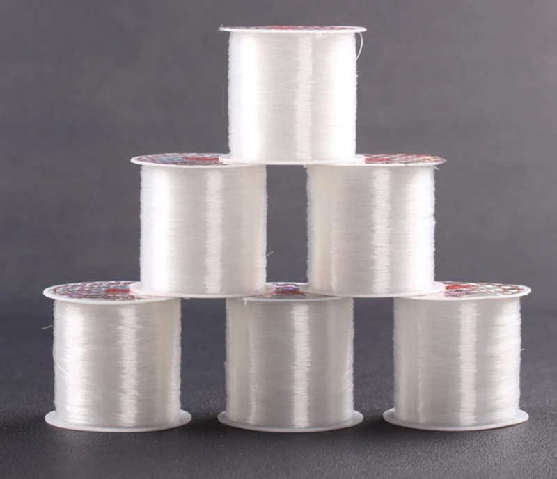 2 Rolls/lot Clear Transparent Strong Thread Wire Cords Crystal fish line Jewelry Accessorie DIY Beading Cord Line | Украшения и
