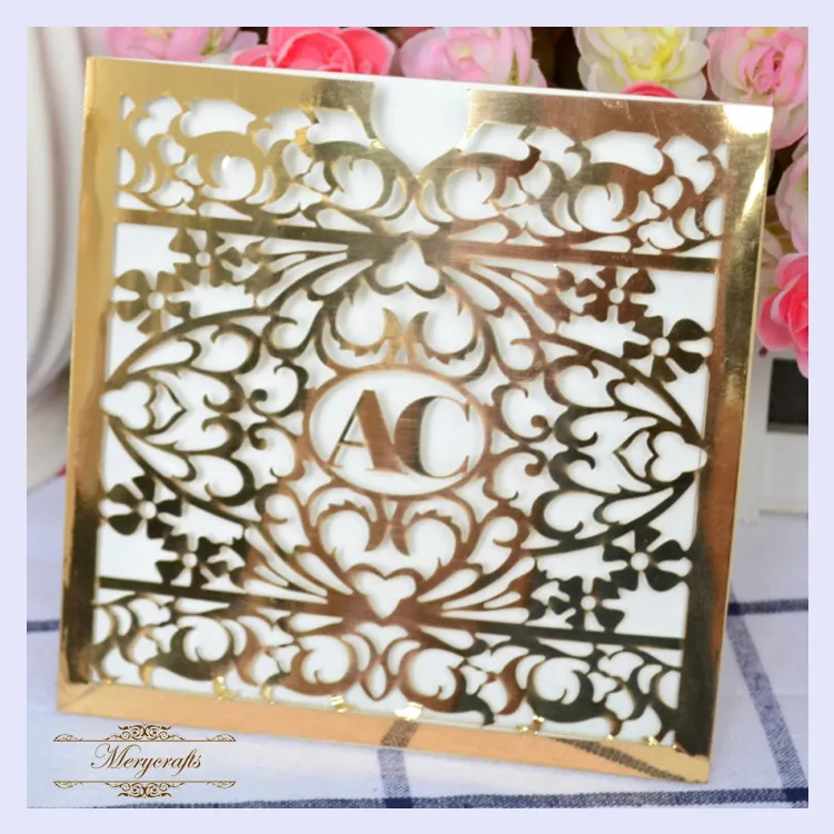 Уникальные товары для вечерние MR045 с лазерной резкой свадебные пригласительные