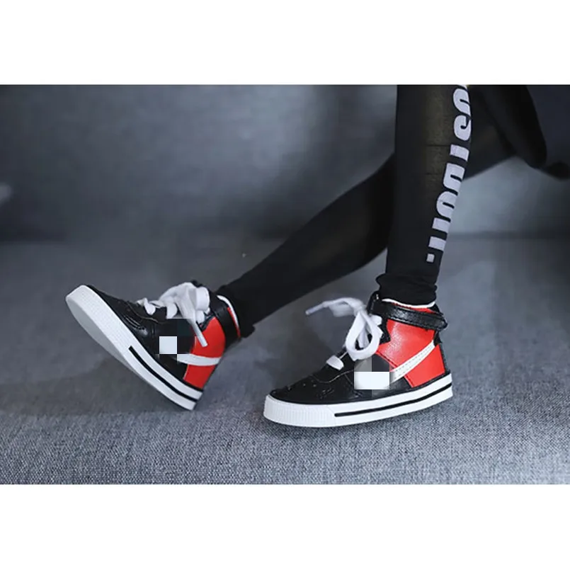 BJD/обувь черного цвета Спортивная обувь на плоской подошве из синтетической кожи