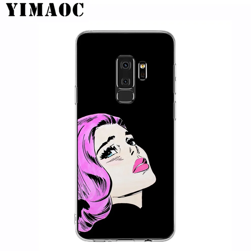 YIMAOC комиксов девушки поп грустно Мягкий силиконовый чехол для samsung Galaxy S10 S10E S9 S8