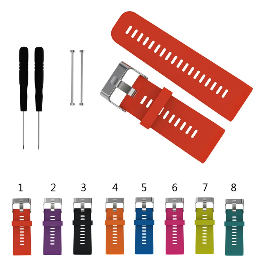 8 Colors Soft Silicone Watchband Wristband For Garmin Vivoactive HR Replacement Wrist Strap Watch Band With Tools Pins | Электроника
