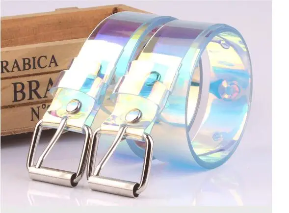 1 шт./лот женский модный прозрачный лазерный Радужный пояс в Корейском стиле