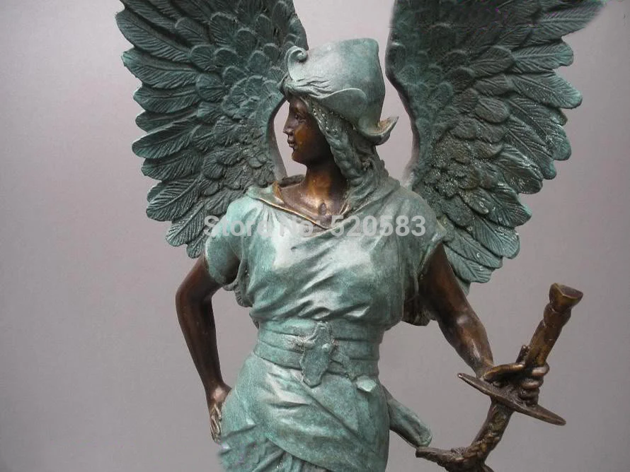 Огромная зеленая бронзовая мраморная скульптура богиня красоты Athena tatue | Дом и