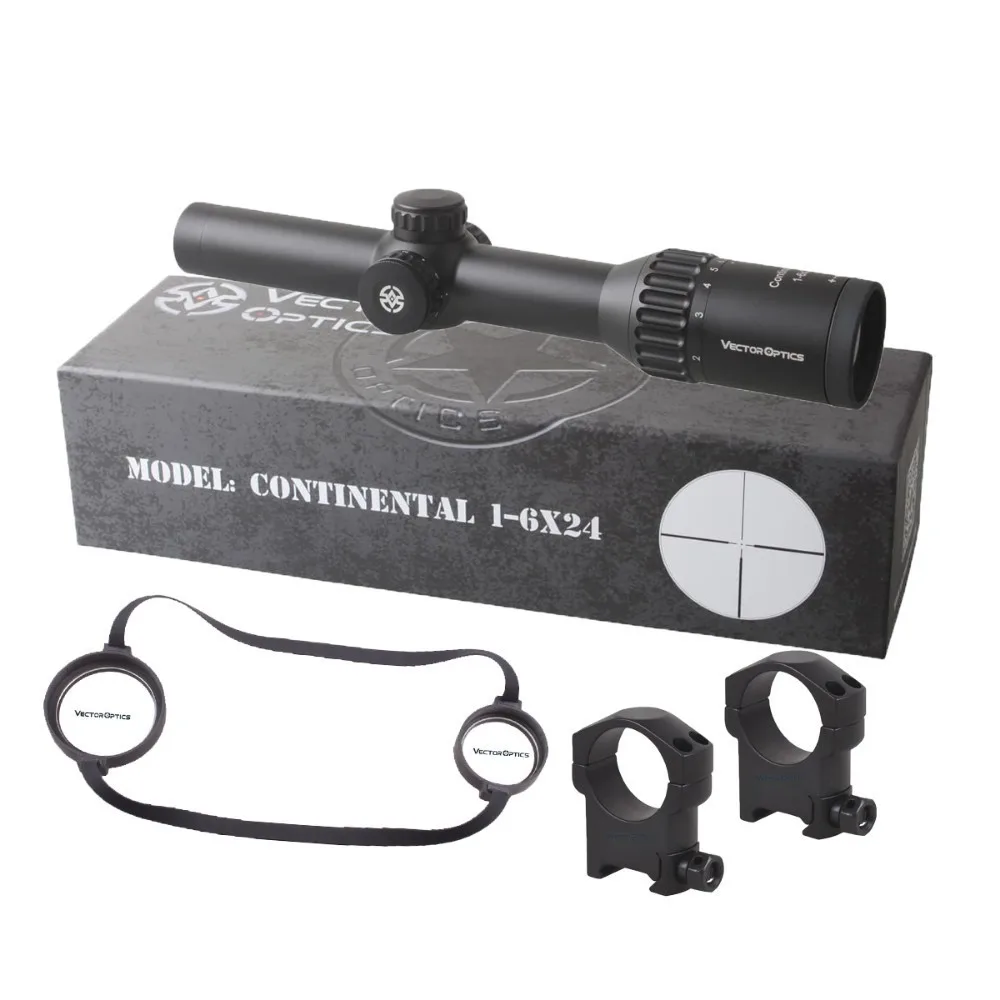Vector Optics Continental HD 1-6x24 Hunting Clear View Riflescope Rifle Scope Center Dot Illuminated German System Dawn | Спорт и