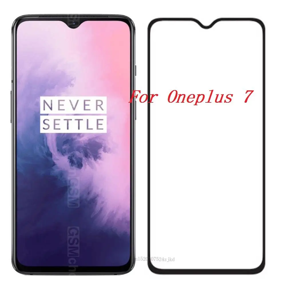 Full Cover & Full Glue Screen Protector For Oneplus 7 Glass Full Cover Tempered Glass Oneplus 7 Phone Film One plus 7