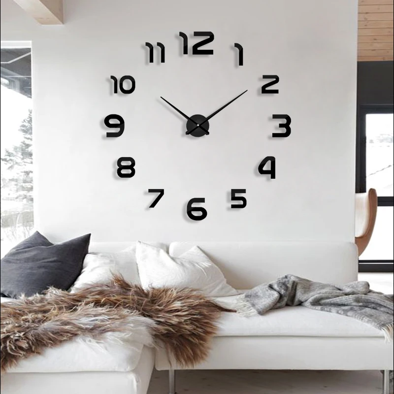 Новые часы настенные часы horloge 3d diy акриловые зеркальные наклейки для украшения дома гостиная кварцевые иглы