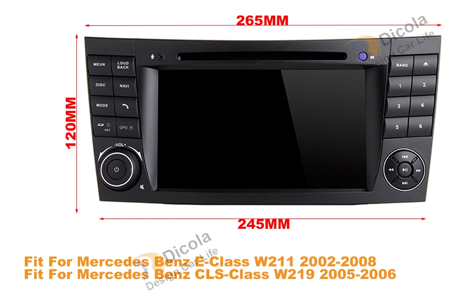 4G+ 64G Android 9,0 ips Сенсорный автомобильный dvd-плеер с экраном для Mercedes Benz E-Class W211 E200 E220 E300 E350 Octa Core4G Wifi радио