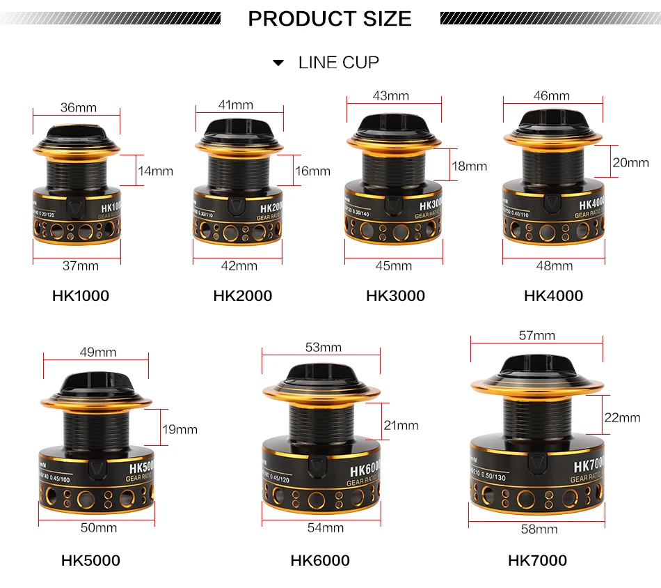 Новое поступление 12BB спиннинговые Рыболовные катушки HK1000-7000 серии рыболовные колеса для соленой воды металлические катушки рыболовные снасти