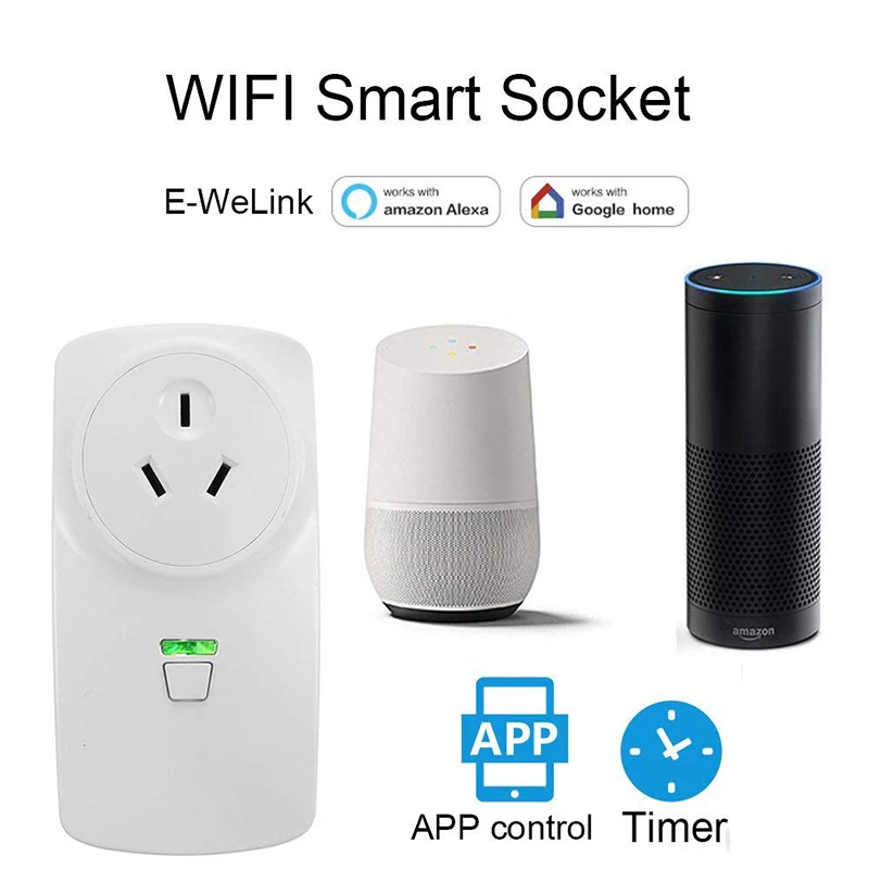 Умный дом EU/US/UK штекер Smart Wifi светодиодный штекер светодиодный свет дисплей Max250V Google Home принять Alexa управление умная розетка умный дом Прямая