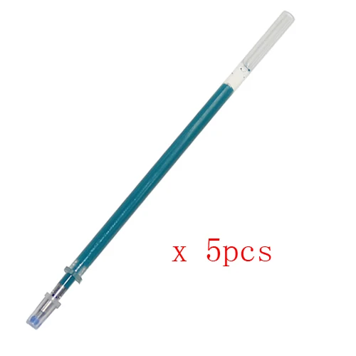 Sky blue refills 1 шт., Новинка 0,5 мм, стираемая ручка, 5 шт, заправки, цветные, цветные, 8 цветов, креативные инструменты для рисования, студенческие, канцелярские принадлежности - Цвет: Sky blue refills