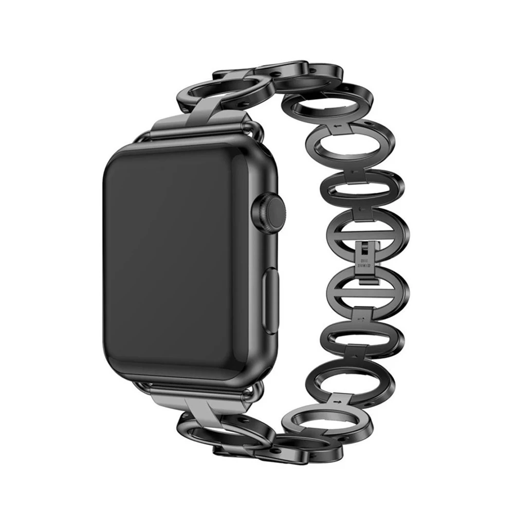 Ремешок из нержавеющей стали для Apple Watch band 44 мм 42 мм 38 мм 40 мм iwatch series 5 4 3 2 1 браслет на запястье металлический ремешок для часов