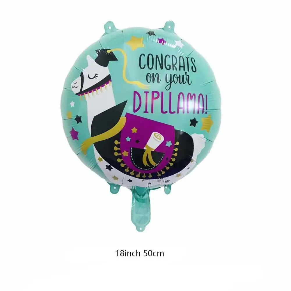 Round balloon Выпускной подарок поздравления выпускник фольга гелиевые воздушные шары мальчишник Выпускной шляпа вечерние украшения воздушный шар - Цвет: Round balloon