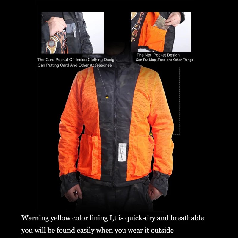 Мужская тактическая куртка SINAIRSOFT водонепроницаемая и ветрозащитная камуфляжная