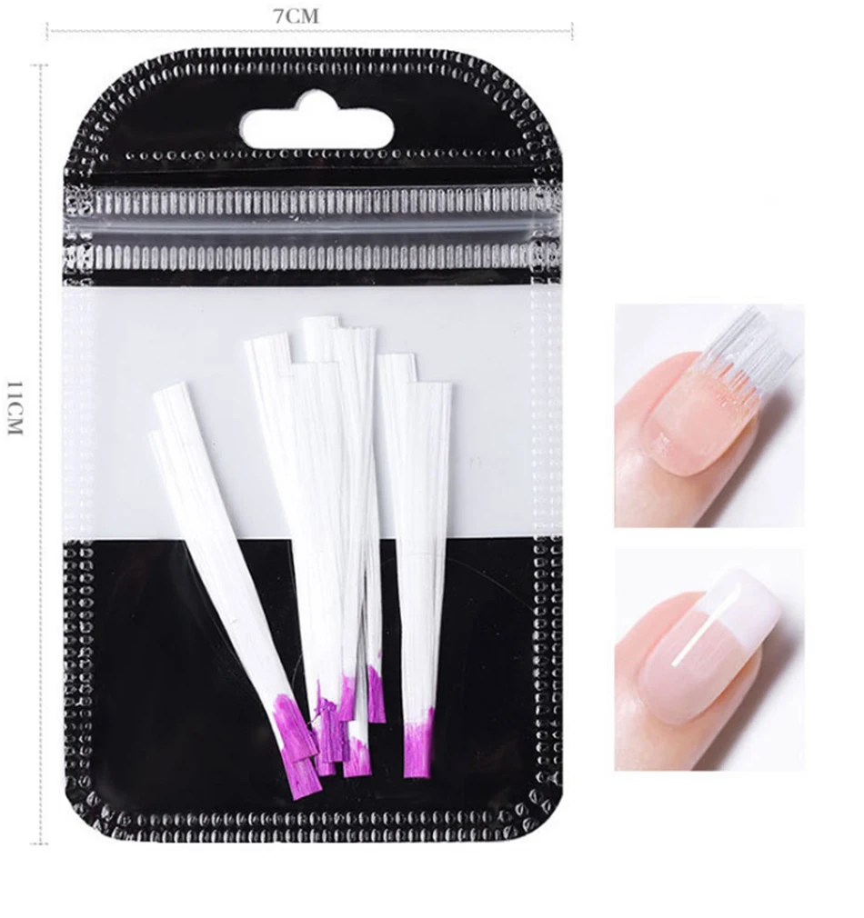 20 шт/30 шт гвозди для наращивания ногтей стекло Fibernails для ногтей гель продлевающий половой акт Советы Расширение стекловолокна для дизайн ногтей стекло волокно