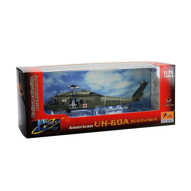 1: 72 UH-60 S-70 черный ястреб UH-60A Тактический транспортный вертолет предварительно построенный хобби Коллекционная готовая пластиковая модель самолета