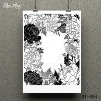 flower pattern transparent clear stamp for scrapbooking rubber stamp seal paper craft clear stamps card making 694