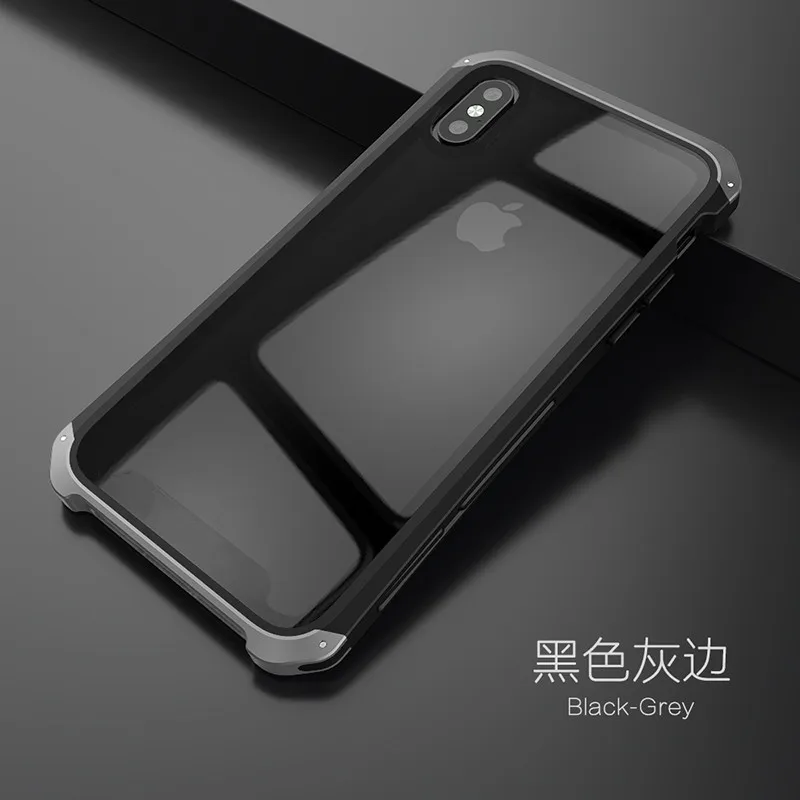 Soinmy противоударный металлический чехол для iPhone XR, чехол-броня, закаленное стекло, задняя крышка для iPhone 6, 7, 8 Plus, X, XS, XR, XS Max, роскошный чехол