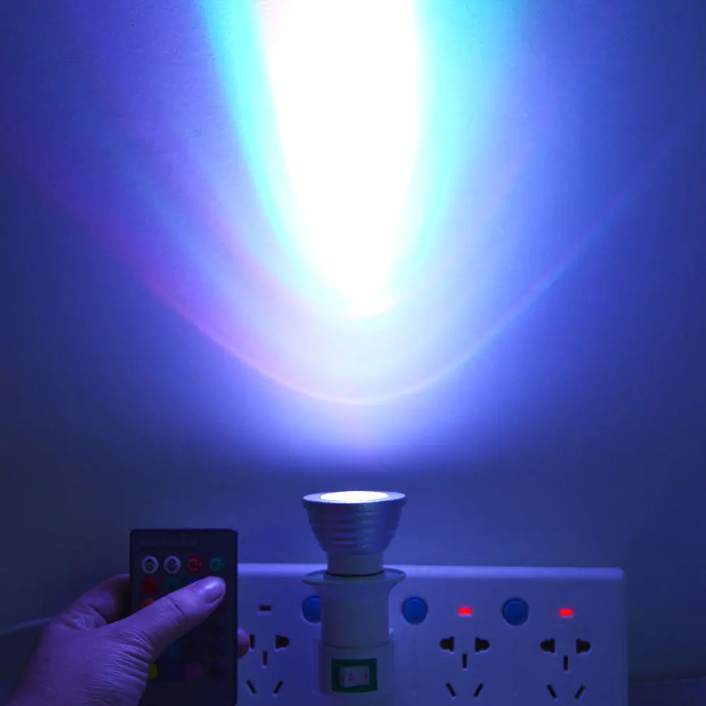 5 Вт 7 10 RGB Светодиодный точечный светильник лампа шар E27 E14 GU10 диммируемая