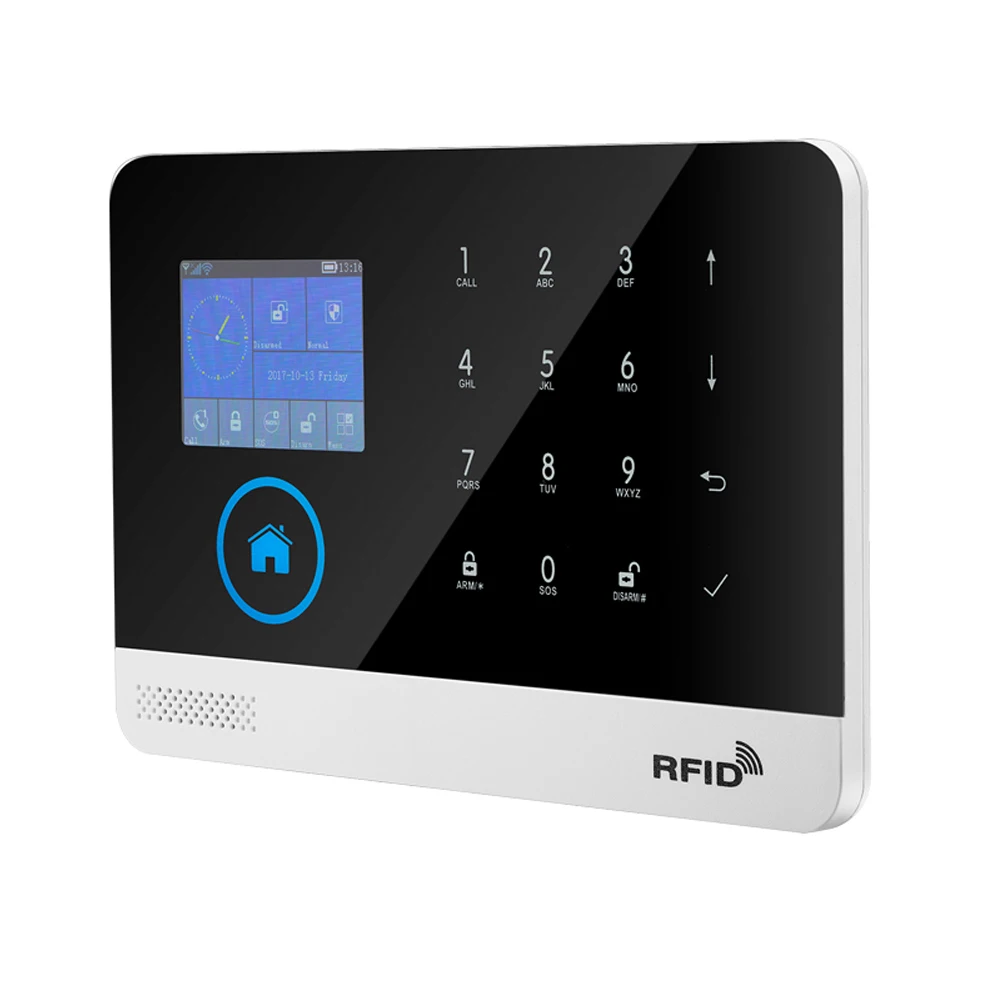 Беспроводная GSM сигнализация 433 МГц SIM карта RFID Wi Fi управление через приложение