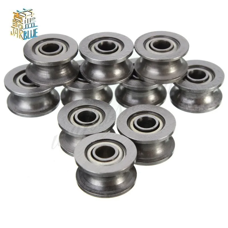 Free Shipping10 or 20pcs U624zz U624 U Groove Deep Groove Ball Bearing 4x13x7mm For 5.5mm Shaft Carbon Steel