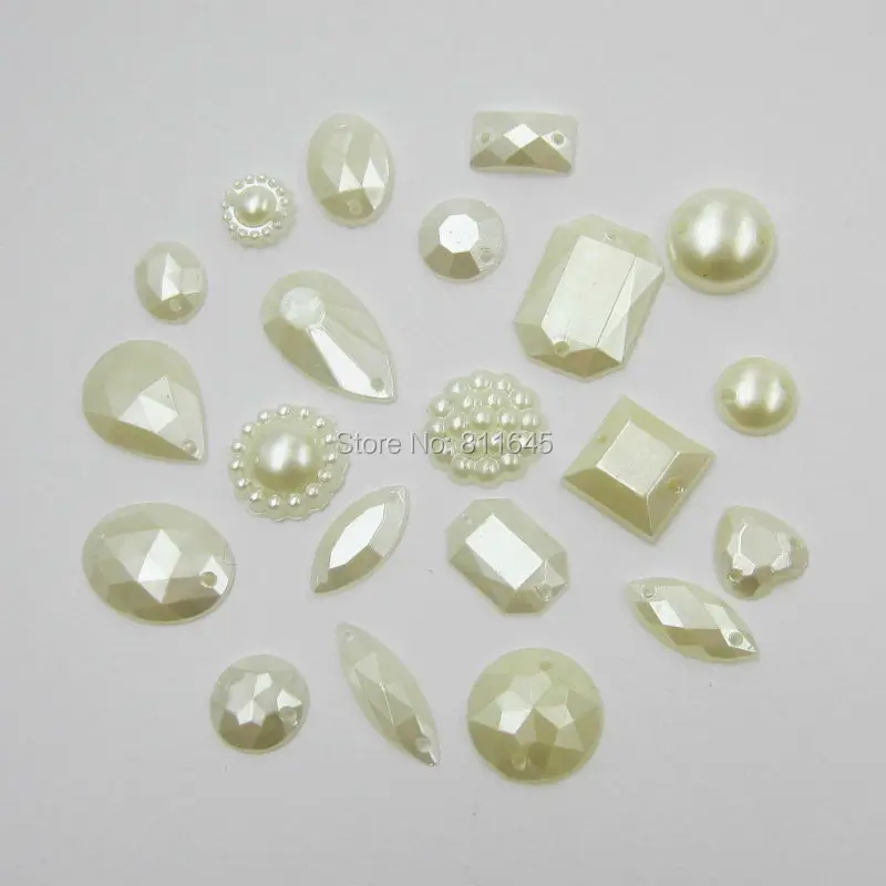 Новое поступление 200 шт. жемчужины разных размеров/форм цвета слоновой кости без