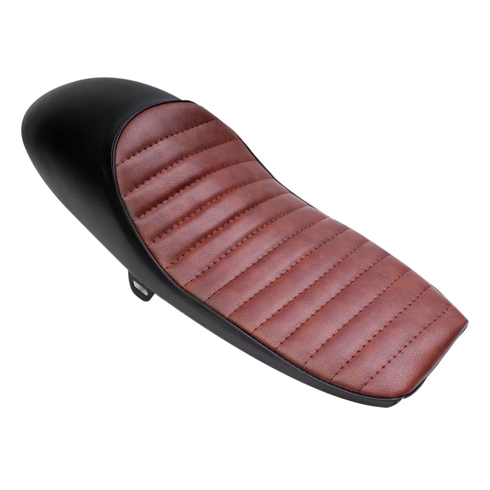 Коричневое сиденье для кабан Cafe Racer винтажное седло с подушкой Honda CB Yamaha SR |