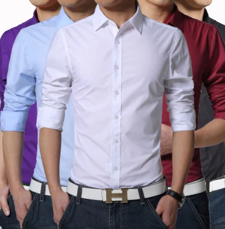 2018 Новая модная брендовая мужская рубашка Camisa Masculina с длинным рукавом