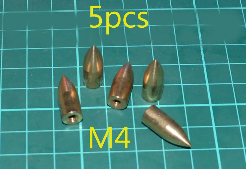 5 шт. RC модель лодки аксессуары латунный пропеллер ядро M4 головка пули обтекатель