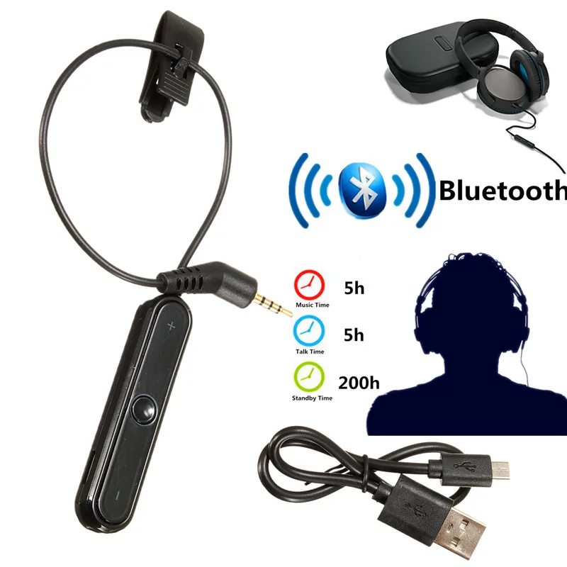 Новое поступление 2 5 мм Bluetooth-кабель для наушников Boss QC3 Bluetooth-адаптер кабель