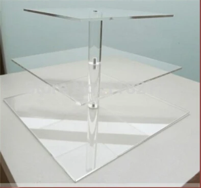 

3 tier square maypole clear acrylic wedding cupcake stand,perspex cupcake stand, 3 tier plexiglass cake stand