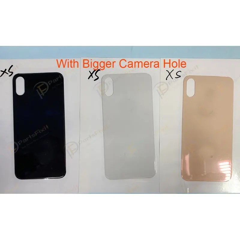 Заднее стекло с большим отверстием для камеры для iPhone 8 8p x xr xs Xs max заднее стекло с большим отверстием для камеры