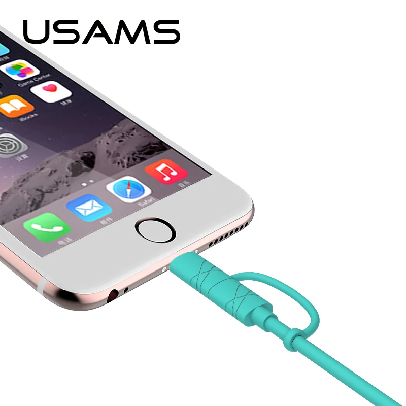 USAMS микро USB кабель 1 м 2 а Быстрая зарядка мобильного телефона для iPhone 6 7 плюс |