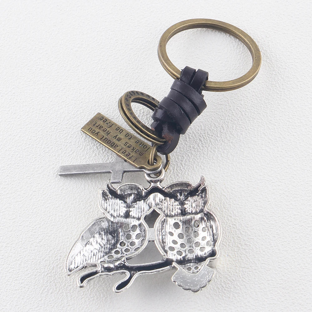 Мужские и женские кольца для ключей из натуральной кожи | Украшения аксессуары