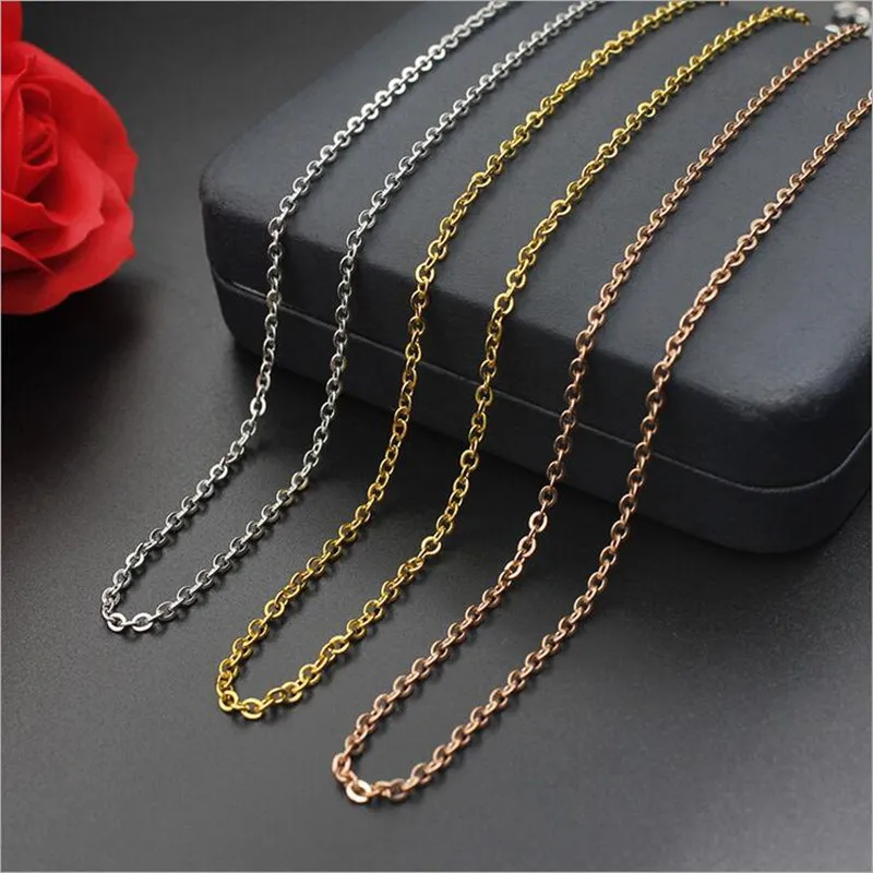 3 шт./лот 2 5 мм золото/розовое золото Нержавеющая сталь Цепочки и ожерелья цепи