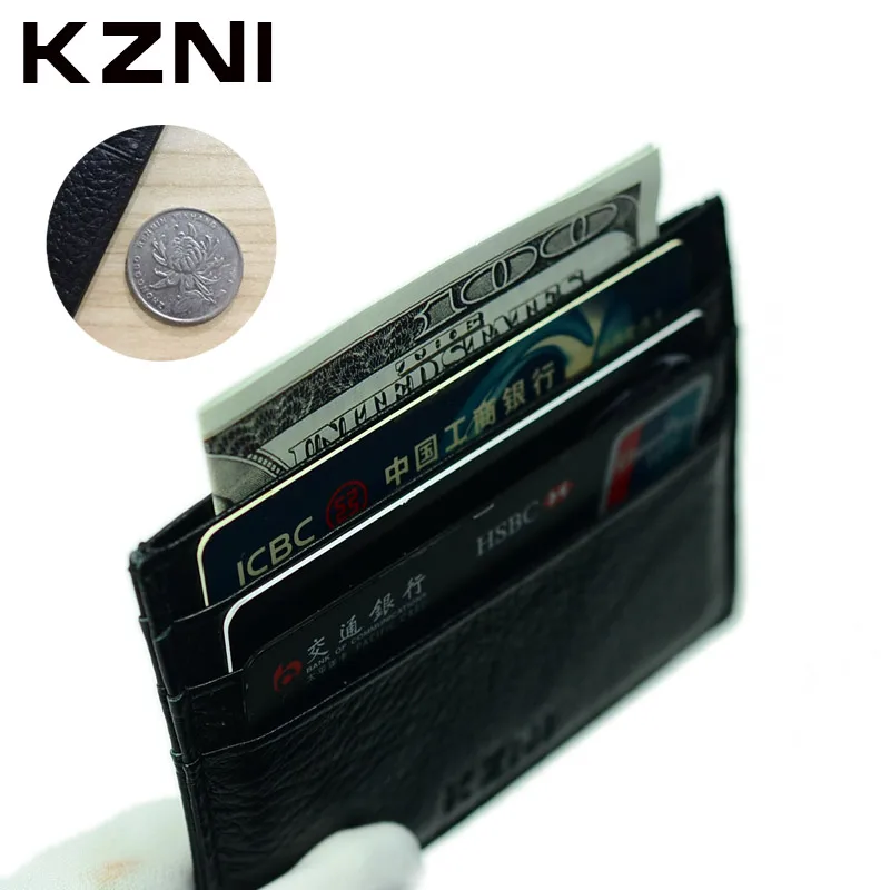 KZNI Роскошный кошелек для кредитных карт ручная работа кожаный держатель клатчи