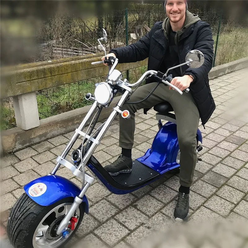 Мощный электрический скутер 1500W Citycoco 2 колеса ходовые электрические велосипедные