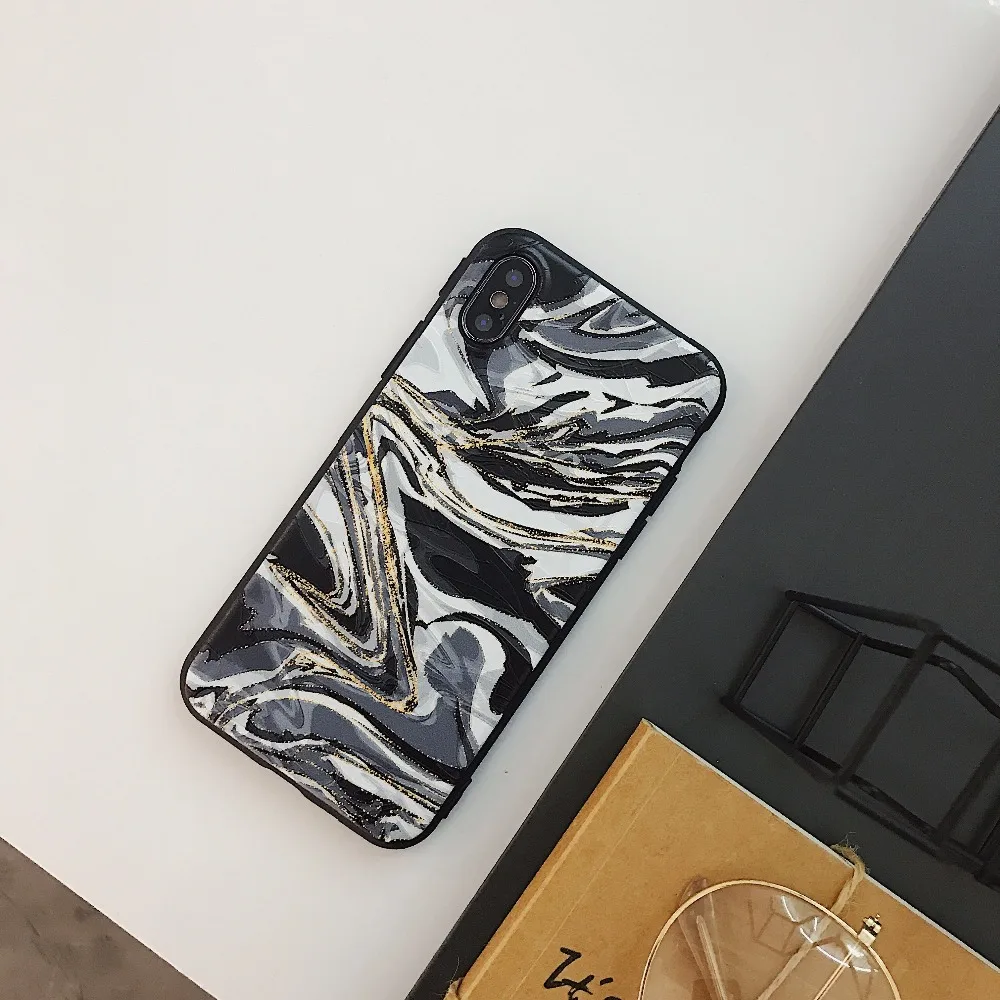 Мраморный Camo чехол для телефона iphone X 6 S 7 8 плюс армия камуфляж Camoufl сращивания