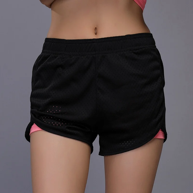 women running shorts Леггинсы, шорты, женская повседневная спортивная одежда, шорты из спандекса для тренажерного зала, для йоги, бега, для девушек, облегающие,, шорты, 2 в 1, сетчатые, для женщин, спортивные - Цвет: women running shorts