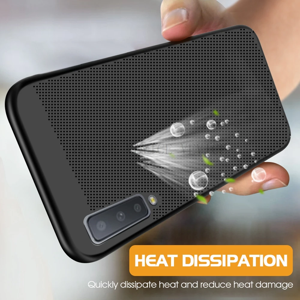 Case for Samsung A50 Luxury Heat Dissipation Hard PC For Galaxy A70 A20 A10 A40 A7 A9 A6 A8 Plus 2018 Cooling Cover |