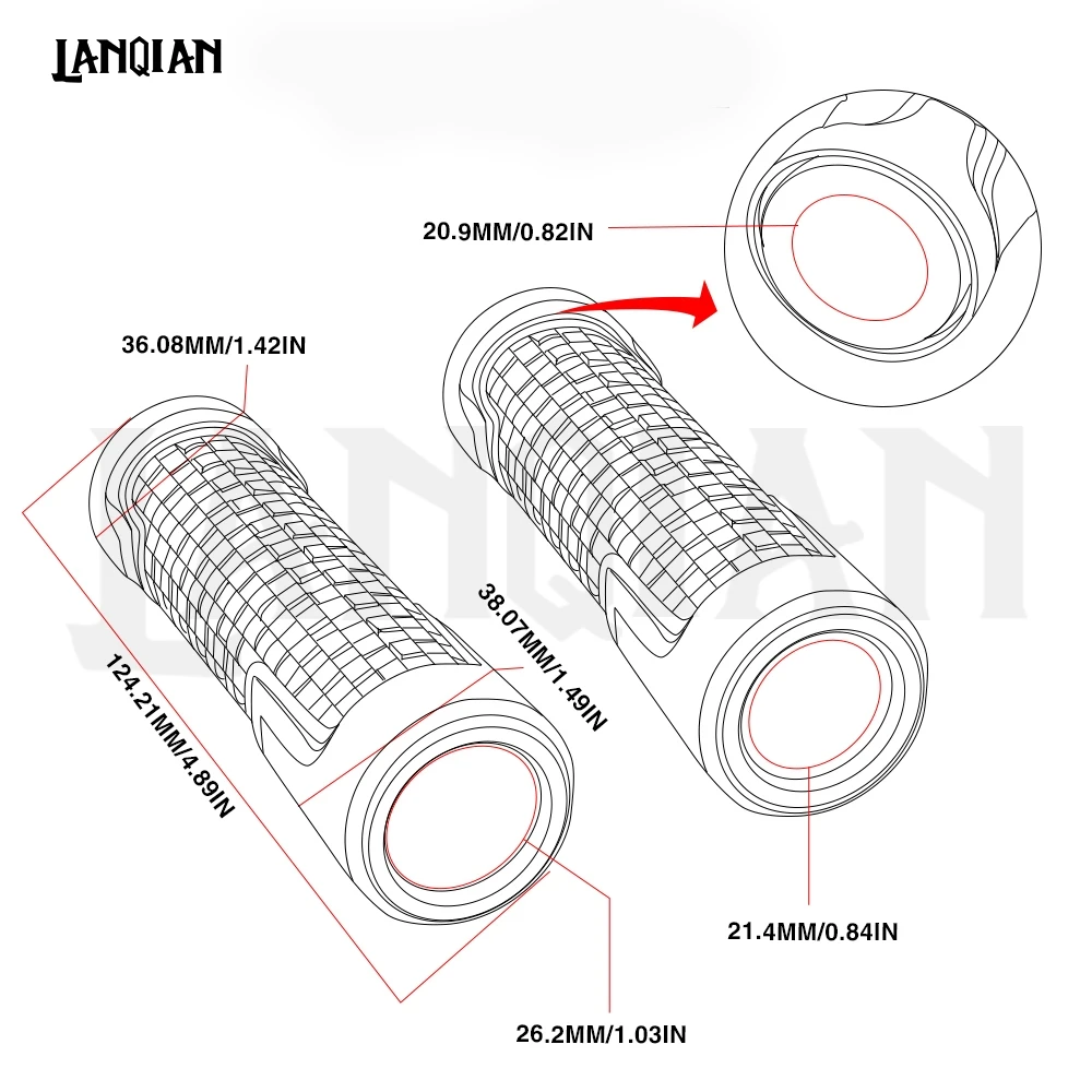 Ручки для мотоцикла Yamaha xmax 125 250 300 X MAX 400 2017 дюйма ручки CNC противоскользящие