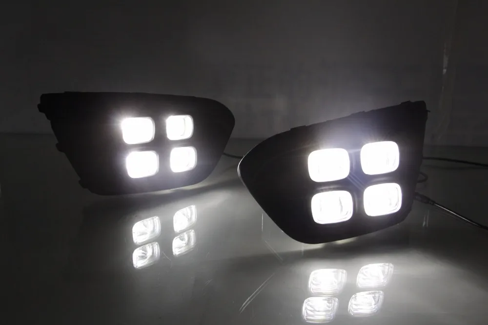 Автомобиля 12V DRL Дневной свет лампы для России KIA RIO X-Line Выделите вождения авто Габаритные огни на дневные ходовые огни супер яркий