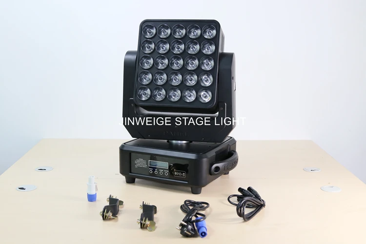 Светодиодный матричный Cree RGBW 5x5 панель матричный светодиодный светильник 25x12 Вт движущаяся головка луч света диджей сценическое освещение фон