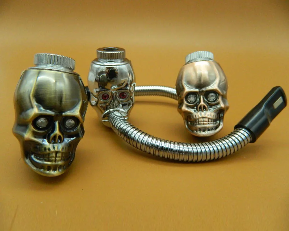 Металлические курительные трубки в виде черепа с электронным датчиком
